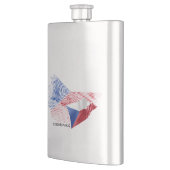 Tschechische Flagge Flachmann (Links)