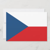 Tschechische Flagge, Flagge der Tschechischen Repu Einladung (Rückseite)