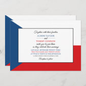 Tschechische Flagge, Flagge der Tschechischen Repu Einladung (Vorne/Hinten)