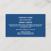 Tschechische Flagge, Flagge der Tschechischen Repu Visitenkarte (Rückseite)