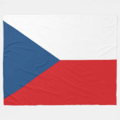 Tschechische Flagge Fleecedecke (Vorderseite (Horizontal))