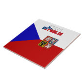 Tschechische Flagge Fliese (Seite)