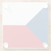 Tschechische Flagge Glasuntersetzer (Rückseite)