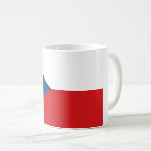 Tschechische Flagge Kaffeetasse (VorderseiteRechts)