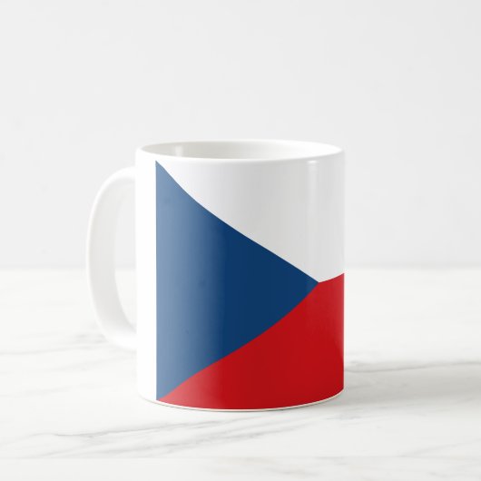 Tschechische Flagge Kaffeetasse (Vorderseite Links)