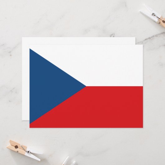 Tschechische Flagge Karte (Vorderseite/Rückseite Beispiel)
