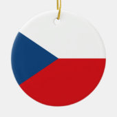 Tschechische Flagge Keramik Ornament (Vorne)