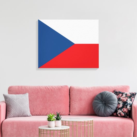 Tschechische Flagge Leinwanddruck (Insitu (Wohnzimmer))