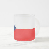 Tschechische Flagge Mattglastasse (VorderseiteRechts)