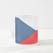 Tschechische Flagge Mattglastasse (Vorderseite Links)