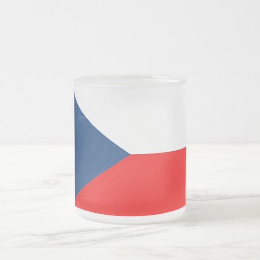 Tschechische Flagge Mattglastasse (Mittel)