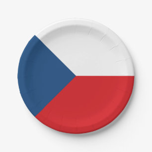 Tschechische Flagge Pappteller