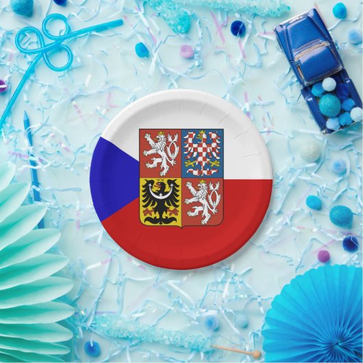Tschechische Flagge Pappteller (Party)