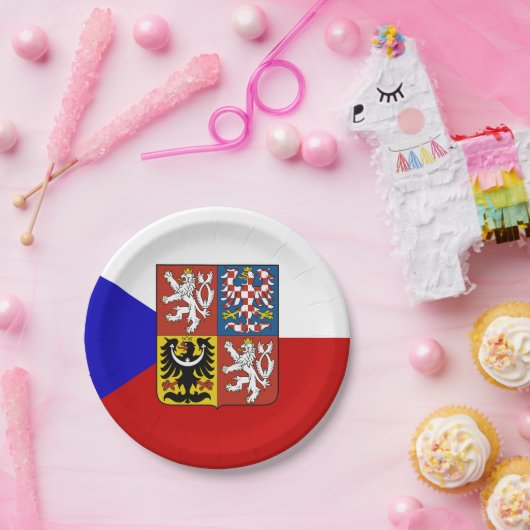 Tschechische Flagge Pappteller (Party)