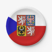 Tschechische Flagge Pappteller (Vorderseite)