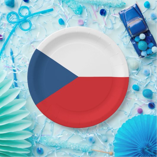 Tschechische Flagge Pappteller (Party)