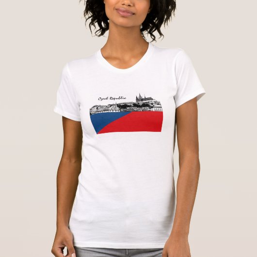 Tschechische Flagge, Patrioten aus Prag und Hradca T-Shirt (Vorderseite)