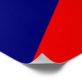 Tschechische Flagge Poster (Ecke)