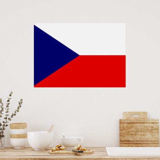 Tschechische Flagge Poster (Küche)