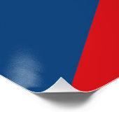 Tschechische Flagge Poster (Ecke)