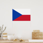 Tschechische Flagge Poster (Küche)