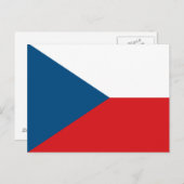 Tschechische Flagge Postkarte (Vorne/Hinten)