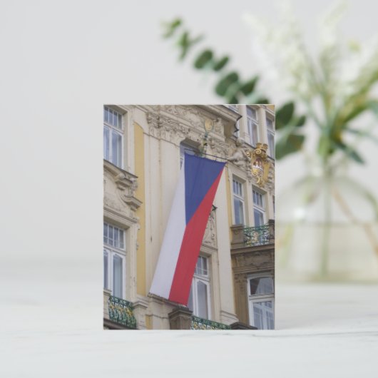 tschechische Flagge Postkarte (Stehend Vorderseite)