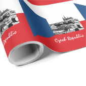 Tschechische Flagge, Prag und Tschechien - Geschen Geschenkpapier (Rolleneckpunkt)
