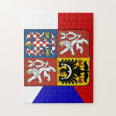 Tschechische Flagge Puzzle (Vertikal)