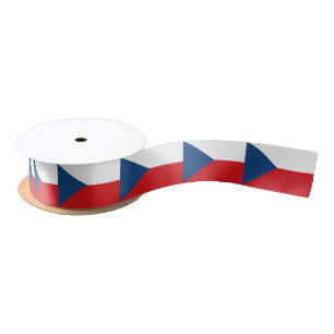 Tschechische Flagge Satinband