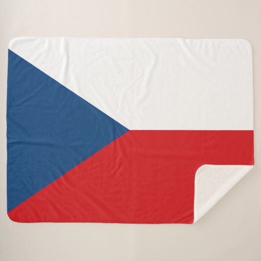 Tschechische Flagge Sherpadecke (Vorderseite (Horizontal))