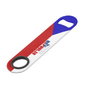 Tschechische Flagge Speed Flaschenöffner (Rückseite Schrägansicht)