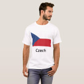 Tschechische Flagge T-Shirt (Vorne ganz)