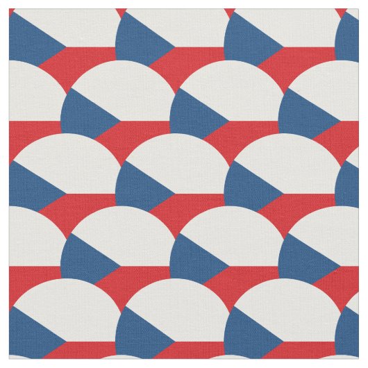 Tschechische Flagge & Trendy Fabric / Mode Stoff (Nahaufnahme)
