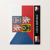 Tschechische Flagge & Tschechien Land / Tschechisc Puzzle (Vertikal)