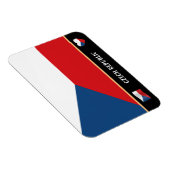 Tschechische Flagge & Tschechien - Staatsreise/Tsc Magnet (Rechte Seite)