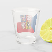 Tschechische Flagge & Tschechische Republik Länder Schnapsglas (Rückseite)