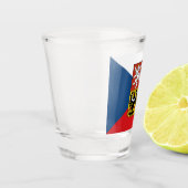 Tschechische Flagge & Tschechische Republik Länder Schnapsglas (Links)