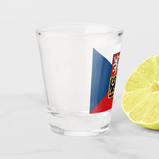 Tschechische Flagge & Tschechische Republik Länder Schnapsglas (Links)
