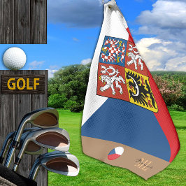 Tschechische Flagge & Tschechische Republik mit Mo Golfhandtuch