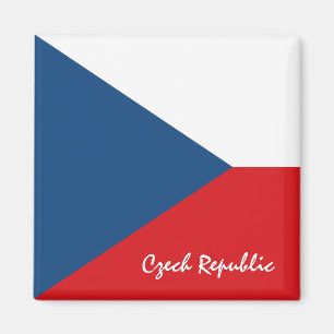 Tschechische Flagge & Tschechische Urlaubs-/Sportf Magnet