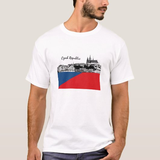 Tschechische Flagge Tshirt, Tschechien, Prag / Hra T-Shirt (Vorderseite)