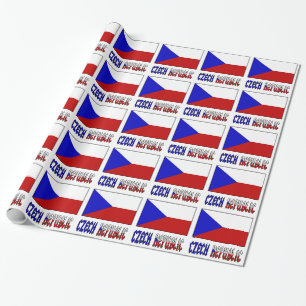 Tschechische Flagge und Flagge der Tschechischen R Geschenkpapier
