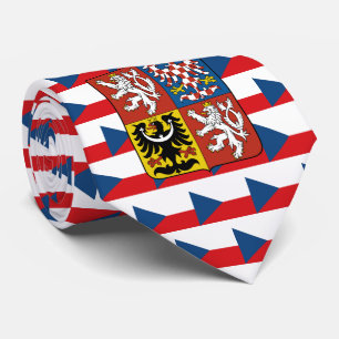 Tschechische Flagge und größere Wappen, Tschechisc Krawatte