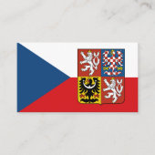 Tschechische Flagge und größere Wappen, Tschechisc Visitenkarte (Vorderseite)