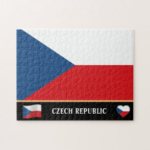 Tschechische Flagge und Tschechien / Tschechische  Puzzle