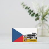 Tschechische Flagge Visitenkarte, moderne Tschechi Visitenkarte (Stehend Vorderseite)