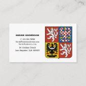 Tschechische Flagge Visitenkarte, moderne Tschechi Visitenkarte (Rückseite)