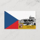 Tschechische Flagge Visitenkarte, moderne Tschechi Visitenkarte (Vorderseite)