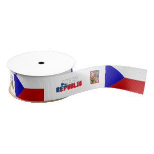 Tschechische Flagge-Wappen   Ripsband
